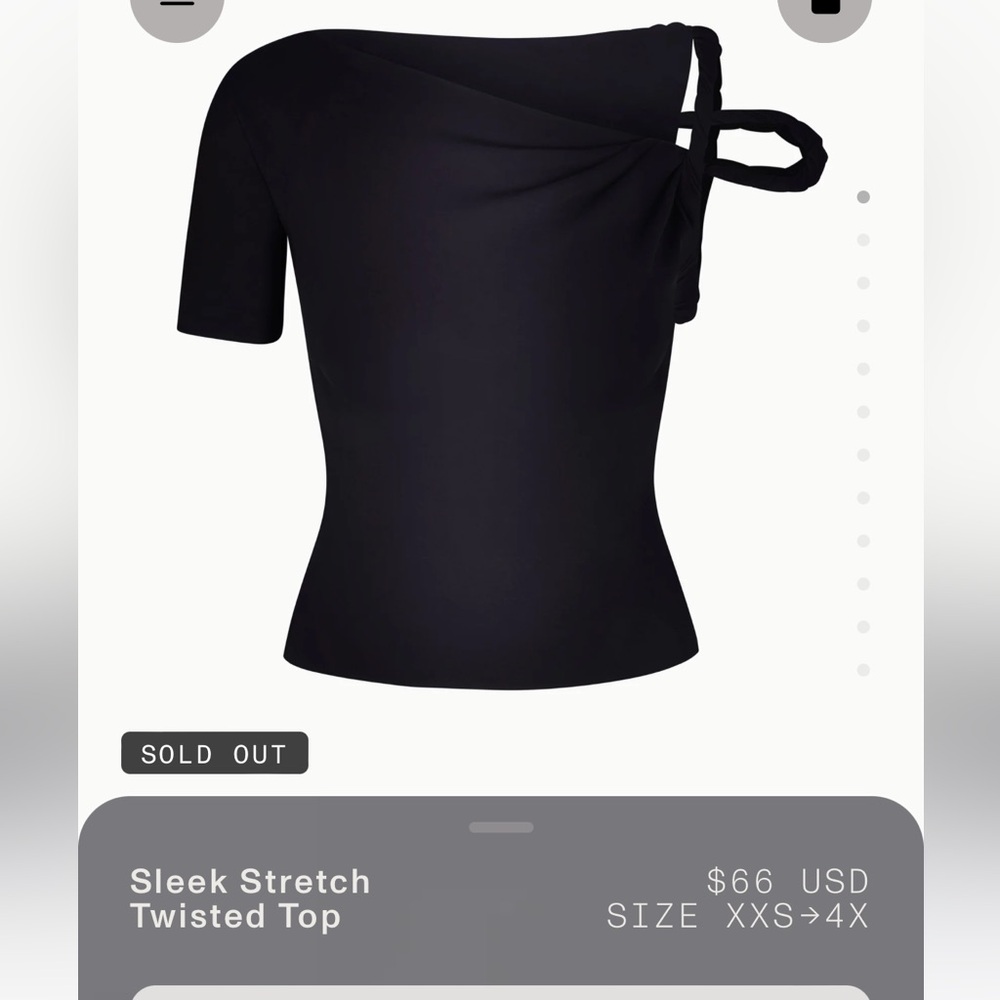 khy sleek stretch twisted top
